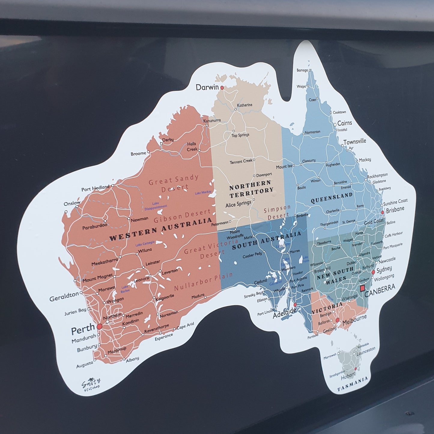 Vinyl Map of Australia